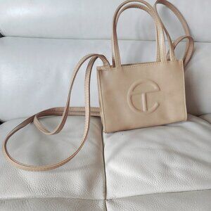 Telfar small bag in cream